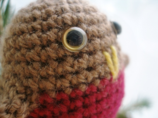 Crocheted Robin